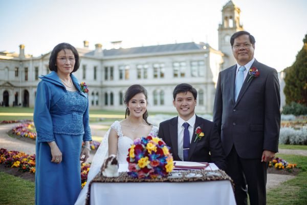 Liz and Robert's wedding day in Werribee South, frame 187