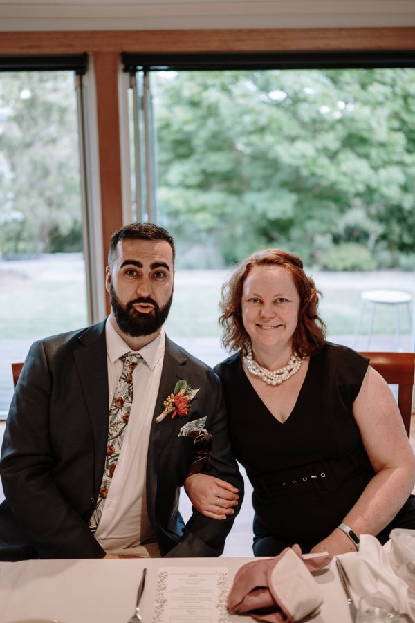Sarah and Kyle's wedding day in Dixons Creek, frame 094