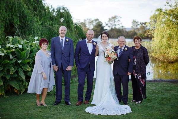 Guests looking on during the garden ceremony, Mornington Peninsula