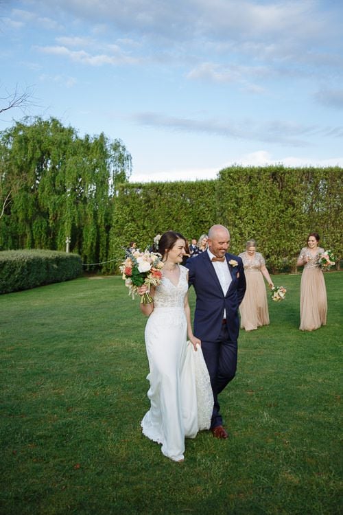 Wedding group photo at Crittenden Estate, Dromana