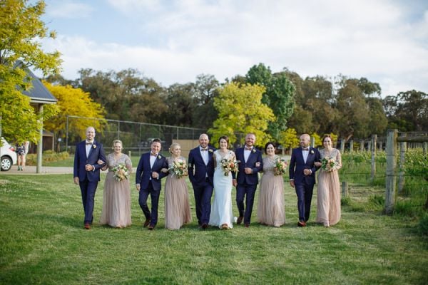Family and friends gathered for photos after the ceremony