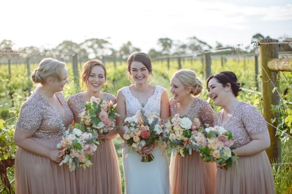 Group portrait at the Mornington Peninsula wedding