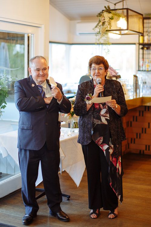 Reception moment at the Dromana wedding venue