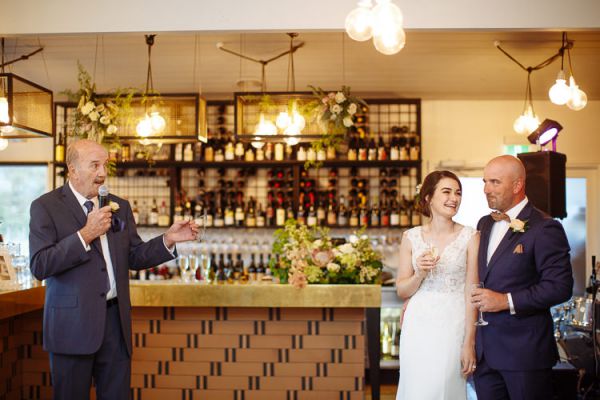Reception moment at the Dromana wedding venue
