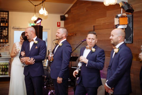 Emotional moment during the reception speeches