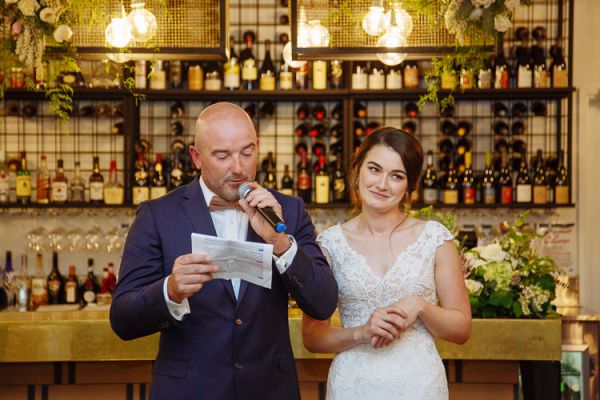 Emotional moment during the reception speeches