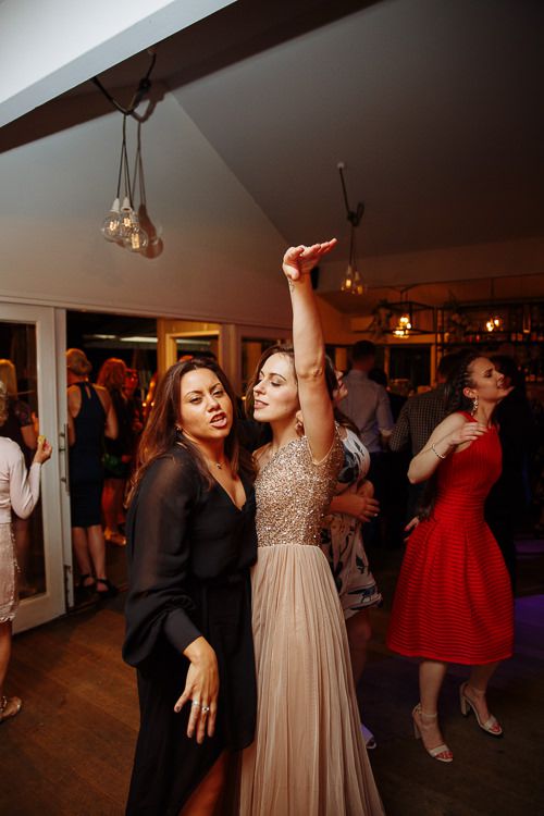 Party moment on the dancefloor, Mornington Peninsula wedding