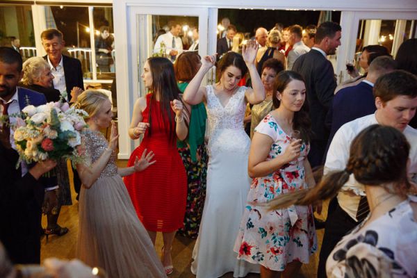 Guests dancing the night away at the Crittenden Estate reception