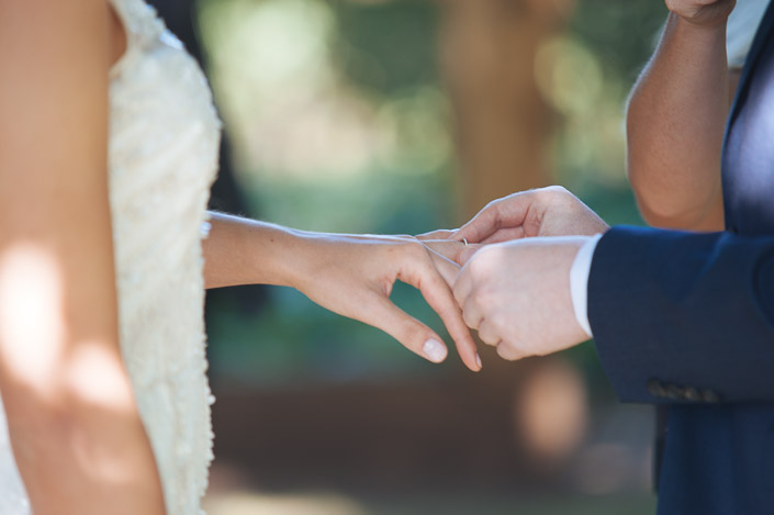 A fine hand extended as the ring finds its finger