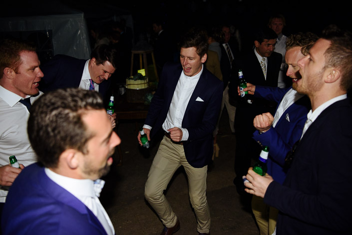 Beers out, blazers open, the dance circle warms up