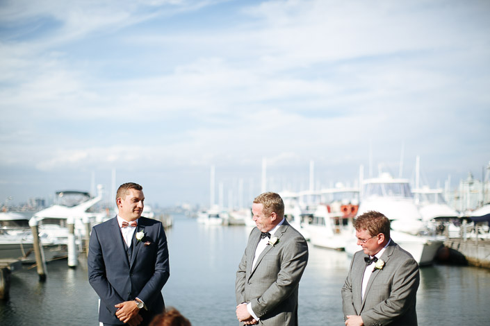 Three bow ties hold the line as the marina sparkles