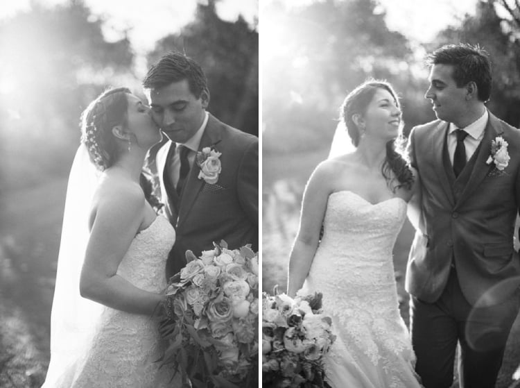 Two black-and-white photos show Shannon kissing Luke's cheek and the couple walking arm-in-arm.