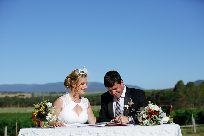 Giggles over the register with the Yarra Valley spread wide